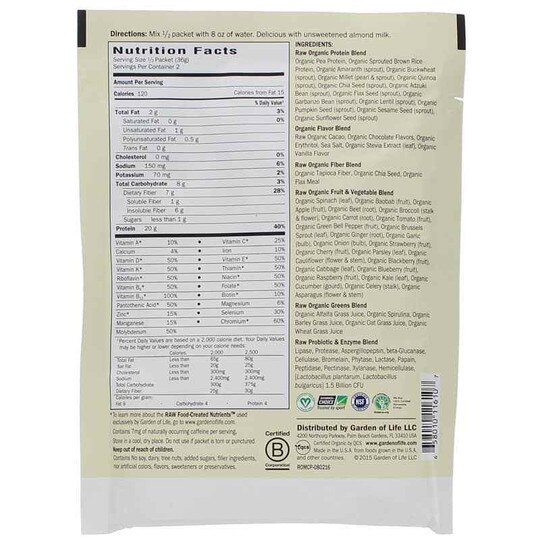 Raw Organic Meal Shake & Meal Replacement, GOL